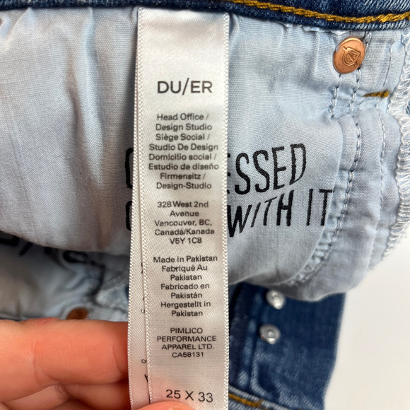 DU/ER Women Jeans Midweight Denim Wide Leg (Button Fly) size 25 x 30 - Picture 10 of 14